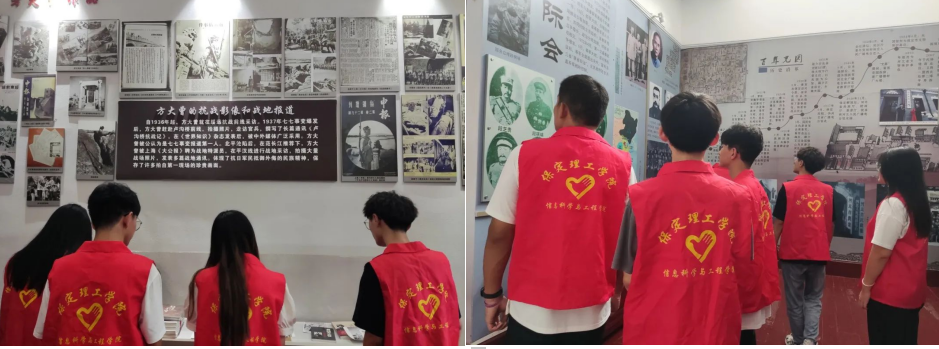 在太行博物館,實踐團(tuán)的成員們參觀了展館陳列的歷史文物,結(jié)合所學(xué)知識講解了歷史故事。同時,親身感受了文物道具的歷史溫度和厚重感,激發(fā)了團(tuán)隊成員們的興趣和愛國熱情。