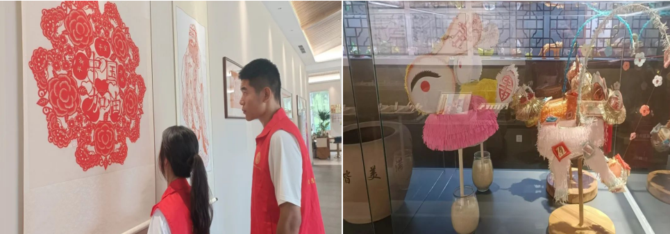 在太行博物館,實踐團(tuán)的成員們參觀了展館陳列的歷史文物,結(jié)合所學(xué)知識講解了歷史故事。同時,親身感受了文物道具的歷史溫度和厚重感,激發(fā)了團(tuán)隊成員們的興趣和愛國熱情。