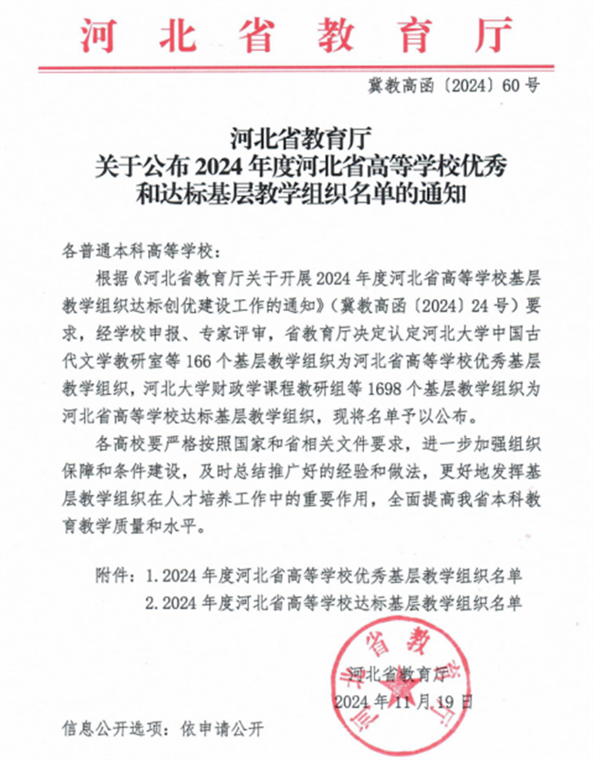 喜報(bào)！我校省級(jí)基層教學(xué)組織達(dá)標(biāo)創(chuàng)優(yōu)工作圓滿收官