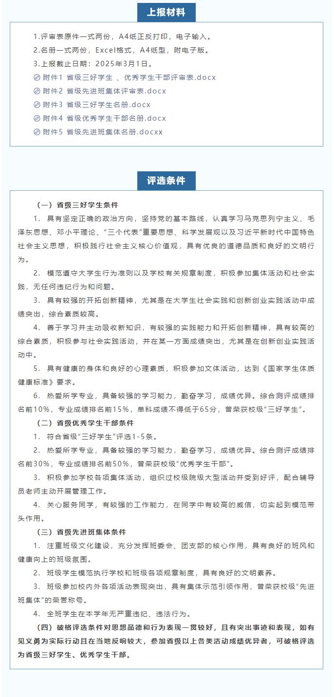 保定理工學(xué)院|信工學(xué)院|省級三好學(xué)生、優(yōu)秀學(xué)生干部和先進班集體評選通知