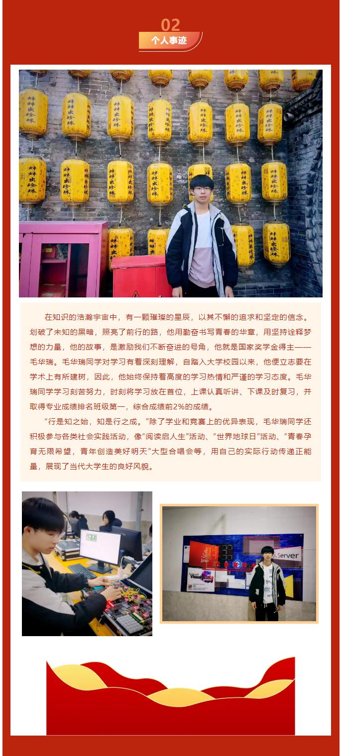 【逐夢(mèng)青春  砥礪前行】｜信息科學(xué)與工程學(xué)院｜國家獎(jiǎng)學(xué)金獲得者風(fēng)采展示：毛華瑞