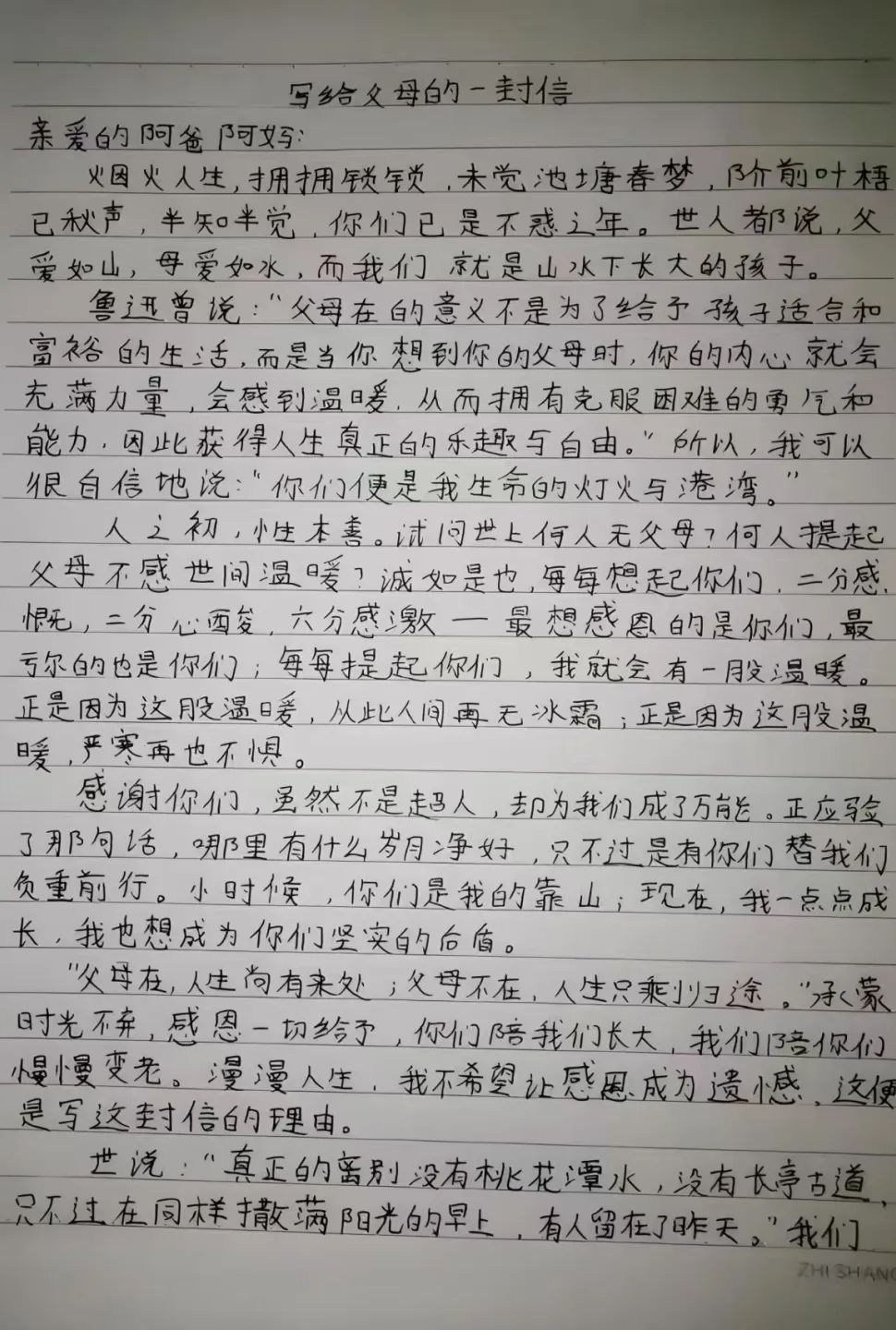 寸草春暉，情暖桑榆（五）