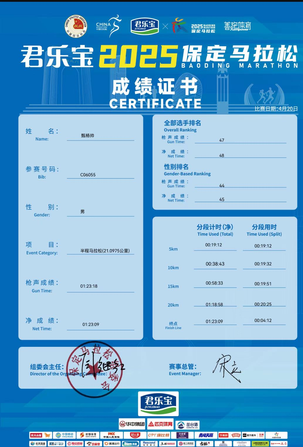 喜報(bào)|我校學(xué)子在君樂(lè)寶2025馬拉松比賽中斬獲佳績(jī)