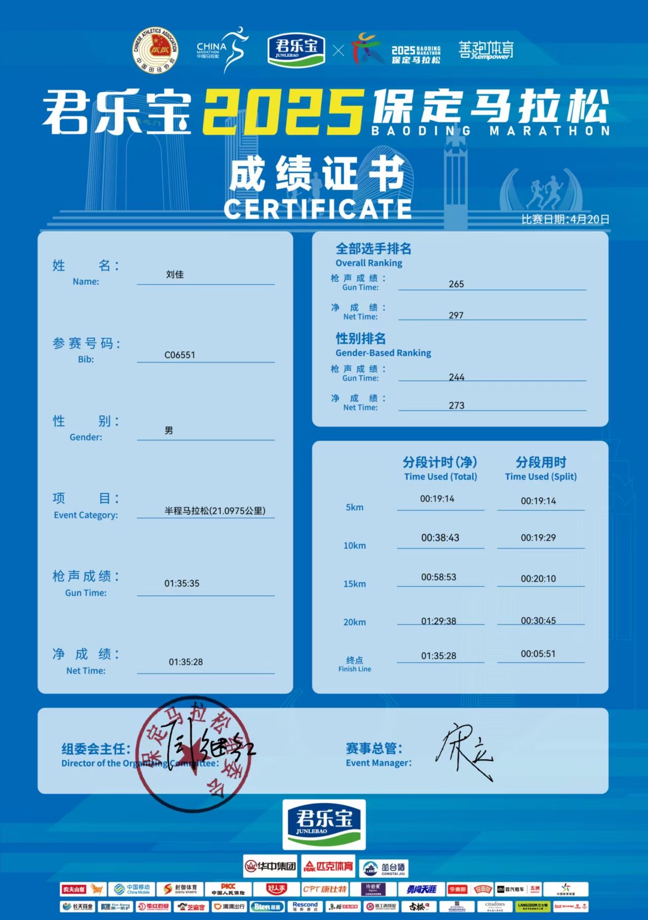 喜報(bào)|我校學(xué)子在君樂(lè)寶2025馬拉松比賽中斬獲佳績(jī)
